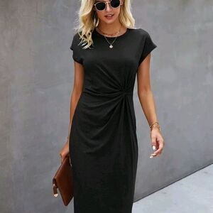 Elegant Black Knot Dress
